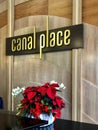 Sign of Canal Place, a shopping mall in New Orleans Royalty Free Stock Photo